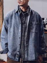 Farbige Oversize-Jeansjacke für Herren